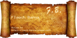 Flasch Barna névjegykártya